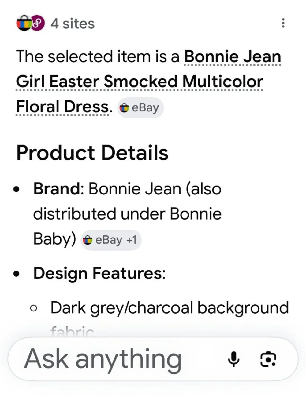 Bonnie Baby Floral Smocked Dress